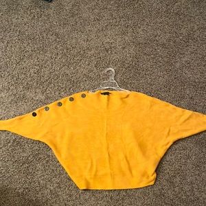 Cool mustard yellow button sweater